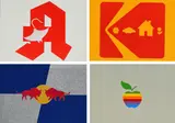 Konstantin Voit, Konvolut von 9 Arbeiten (Aus: Die Malfabrik, Block 7), 2002, Jeweils: Sprühfarbe über Schablone auf Leinwand