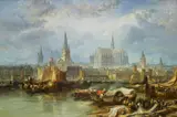 James Webb, Ansicht von Köln mit dem unvollendeten Dom, 1870, Öl auf Leinwand