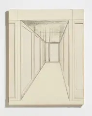 Corridor Store Front, Project by Christo, 1966, Collage aus zwei Serigraphien auf Klarsichtfolie (aufklappbar). Unter Plexiglashaube, sold Jun 2019