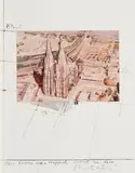Mein Kölner Dom, Wrapped, Projects for Köln by Christo, 1985, C-Print, collagiert auf Farbserigrafie auf Velin, sold Oct 2019
