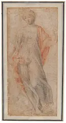 Florentiner Schule, Allegorische Figur, Rote und schwarze Kreide auf Papier