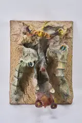Bowast by Bernard Schultze, 1959, Mischtechnik (Öl, Drahtgeflecht, Gipsbinden) auf Leinwand, sold Mar 2022
