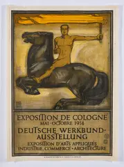 Peter Behrens, Plakat für die deutsche Werkbund-Ausstellung in Köln 1914, 1914, Farblithografie auf Velin