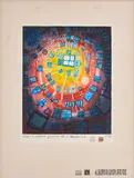 Friedensreich Hundertwasser, Window out of the pond - window into the pond, 1978, Farbaquatinta und Radierung auf Bütten