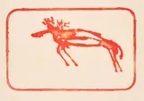 Joseph Beuys, Elch, 1975, Farblithografie auf Richard de Bas (Wasserzeichen)