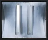 Hermann Goepfert, Aluminiumreflektor, 1973, Aluminium, Draht und Holz