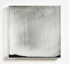 Erich Reusch, Elektrostatisches Wandobjekt, 1985, Elektrostatisch geladenen Pigmente in Plexiglaskasten