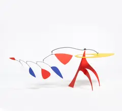 Manuel Marín, Ohne Titel (Mobile), 1984, Mobile mit beweglichen Elementen. Lackierter Stahl