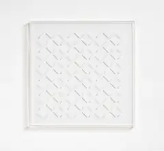 Klaus Staudt, Korrelationen, 1996, Jeweils eine Farbserigrafie auf zwei übereinander gelegten Plexiglasscheiben und Karton, in Plexiglaskasten