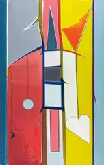 Thomas Scheibitz, "Flörsheimer Wald", 2006, Acryl auf Leinwand