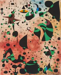 Aus: Constellations by Joan Miró, 1959, Pochoir auf Bütten, sold Sep 2021