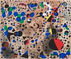 Aus: Constellations by Joan Miró, 1959, Pochoir auf Bütten, sold Sep 2021