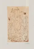 Yves Tanguy, Ohne Titel (Aus: Alica Paalen: A même la terre), 1936, Farbradierung auf Velin