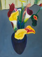 Norbert Tadeusz, Vase, 1989, Öl auf Leinwand
