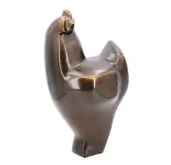 Günter Grass, Das Huhn, Bronze, patiniert, teilweise poliert