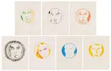 Thomas Schütte, Woche, 1999, 7 Lithografien auf indischem Handbütten