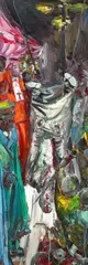 Hubertus Giebe, Ohne Titel (Die Folter), 1987, Öl auf Hartfaser