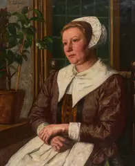 Eduard von Gebhardt, Frauenbildnis, Öl auf Leinwand