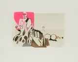 Larry Rivers, Drawing Announcement, 1966, Farblithografie mit Schablonendruck auf Millimeterpapier