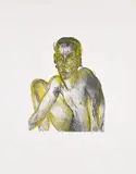 Rainer Fetting, Shaun (grey and yellow), 1989, Farbradierung auf C.M.Fabriano 100/100 Cotton (Wasserzeichen)
