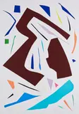 Imi Knoebel, Messerschnitte, 1993, Farbserigrafie auf Karton