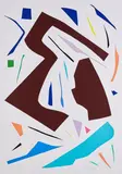Imi Knoebel, Messerschnitte, 1993, Farbserigrafie auf Karton