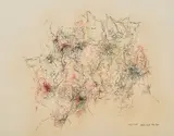 Bernard Schultze, Ohne Titel, 1958, Farbstift auf Velin