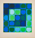 Victor Vasarely, Ohne Titel, Farbserigrafie auf Velin