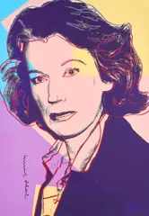 Andy Warhol, Mildred Scheel, 1980, Farbserigrafie mit Diamantenstaub auf Velin