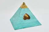 Petrus Wandrey, artline Design 1 (Spardose), 1986, Bronze, grün und goldfarben patiniert