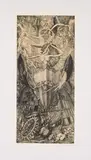 Ernst Fuchs, Der Triumph des Einhorns, 1952, Radierung auf Fabriano (Wasserzeichen)