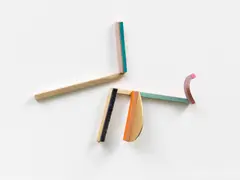 Henrik Eiben, Jawlensky's smile #7 (girls talk), 2020, Nagellack, Leder, Messing, Kupfer