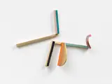 Henrik Eiben, Jawlensky's smile #7 (girls talk), 2020, Nagellack, Leder, Messing, Kupfer