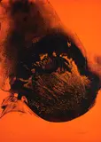 Otto Piene, Mushroom Man, 1976, Farbserigrafie auf leichtem Karton