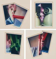 Anna & Bernhard Blume, Serie von 8 Polaroids, 1988, Jeweils Polaroid (teilweilse collagiert)