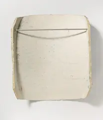 Ron Gorchov, "Brahmin" #8, 1980, Mischtechnik auf Pappmaché, konvex geformt und gepresst. Rückseitig mit Aluminiumstange verstärkt