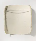 Ron Gorchov, "Brahmin" #8, 1980, Mischtechnik auf Pappmaché, konvex geformt und gepresst. Rückseitig mit Aluminiumstange verstärkt