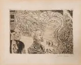 James Ensor, L'auto-da-fé, 1893, Radierung auf Velin
