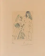 Pablo Picasso, Ohne Titel (Aus: La Célestine), 1968, Radierung auf Velin
