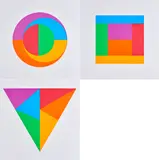 Max Bill, Kreis, Quadrat, Dreieck (Triptychon)