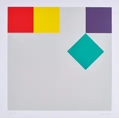 Camille Graeser, 4:12, 1971, Farbserigrafie auf Velin