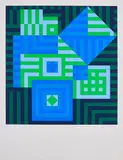 Victor Vasarely, Ohne Titel, Farbserigrafie auf leichtem Karton
