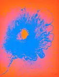 Otto Piene, Juli (Aus: Feuerflora), 1971, Farbserigrafie auf leichtem Karton