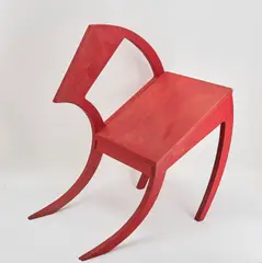 Stefan Wewerka, Classroom Chair, 1971, Holz, farbig gefasst