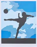 The Football Player (Aus: FIFA World Cup Brazil - Official Art Edition) by Vik Muniz, 2013/2014, Pigmentdruck auf Japanese Watercolor Paper, sold Jan 2022