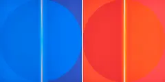 Luna rot / Luna blau by Lothar Quinte, 1969, Jeweils Farbserigrafie auf Karton, sold Sep 2021