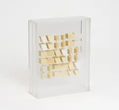 Ohne Titel by Klaus Staudt, 1987, Polysterolkörper in Plexiglasgestell, sold Oct 2021