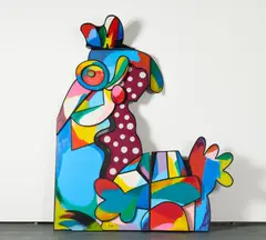 Ohne Titel by Otmar Alt, Öl auf Holz, 3-teilig, sold Oct 2022