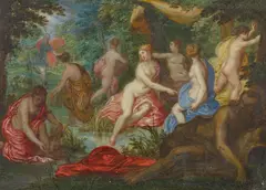 Hendrick van Balen, Diana und Aktäon, Öl auf Kupfer