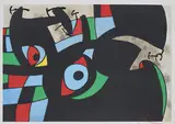 Aus: Le Lézard aux Plumes d'Or by Joan Miró, 1971, Farblithografie auf Velin, sold Oct 2021